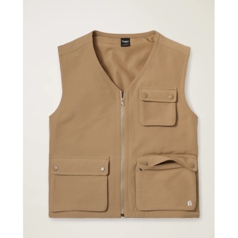 New‎ Fielder Bonobos Utility Cargo Vest Khaki Beige Color Zip Up Pockets Size L